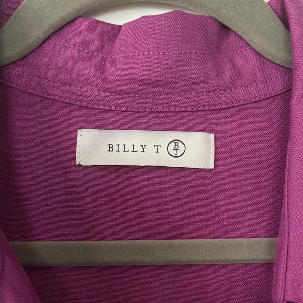Billy T Women's Purple Button Down Shirt - Picture 4 of 6
